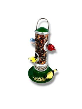 National Home Gardening Club Porcelain Bird Feeder Trinket Box with Birds